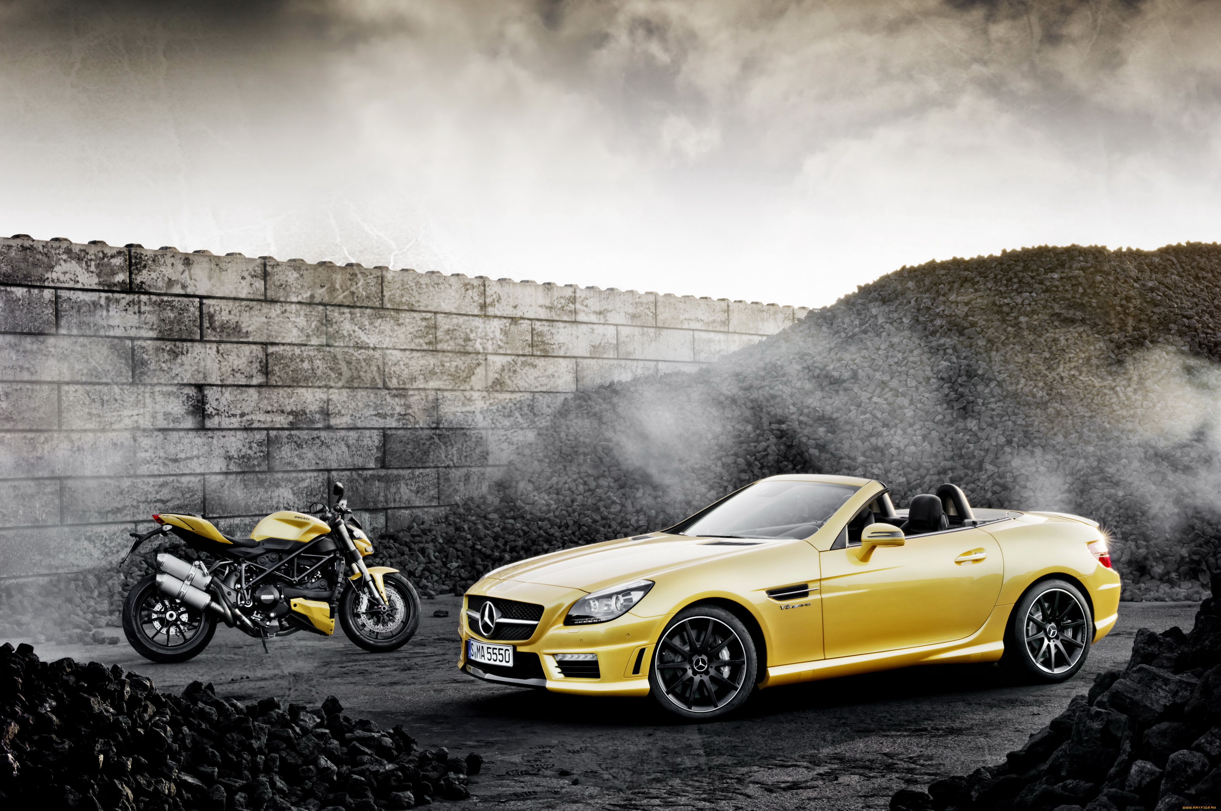 2011, mercedes, benz, slk, 55, amg, ducati, streetfighter, 848, , mercedes-benz, 